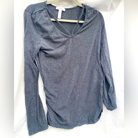 Gray ambiance maternity long sleeve top, shirt, stretchy and comfortable! - Picture 1 of 5